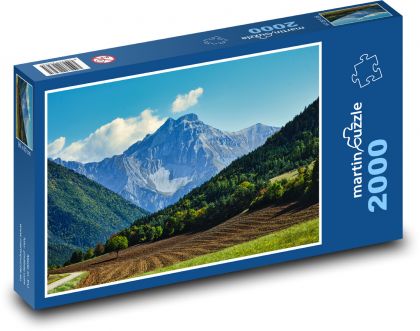 Bergpanorama mit Tal - Puzzle - 2000 Teile