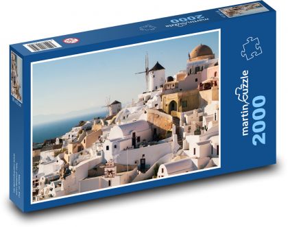 Grécko - Santorini - Puzzle 2000 dielikov, rozmer 90x60 cm 
