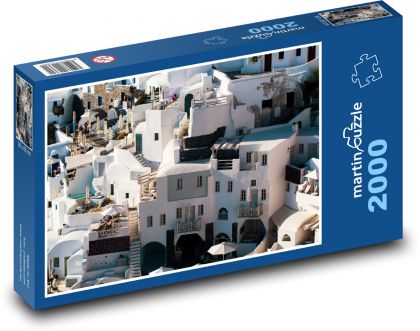 Řecko - Santorini - Puzzle 2000 dílků, rozměr 90x60 cm