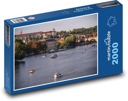 Praga - Wełtawa - Puzzle 2000 elementów, rozmiar 90x60 cm