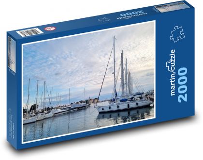 Prístav plachetníc v podvečernom tichu - Puzzle 2000 dielikov, rozmer 90x60 cm 