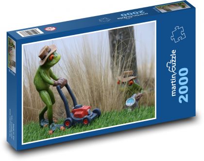 Merry flip-flops in the garden - Puzzle 2000 pieces, size 90x60 cm 