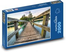 Wooden footbridge by the lake Puzzle 2000 pieces - 90 x 60 cm
