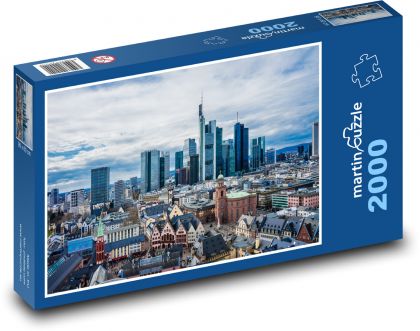 Německo - Frankfurt Nad Mohanem - Puzzle 2000 dílků, rozměr 90x60 cm