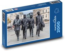 Sochy čtyř mužů ve městě, Liverpool Puzzle 2000 - 90x60 cm