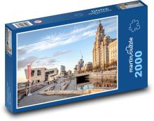 Město s hodinovou věží, Liverpool Puzzle 2000 dílků - 90 x 60 cm