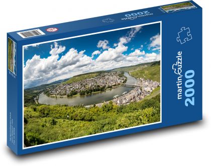 Panorama of Cochem and the Mosel River - Puzzle 2000 pieces, size 90x60 cm 