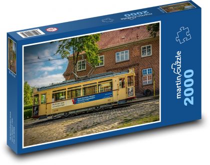 Retro streetcar - Puzzle 2000 pieces, size 90x60 cm 