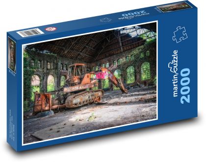 Bagr, technika - Puzzle 2000 dílků, rozměr 90x60 cm