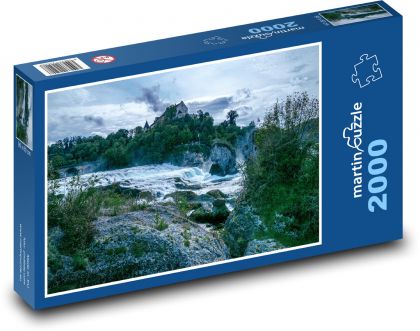 Wodospady Renu, Szwajcaria - Puzzle 2000 elementów, rozmiar 90x60 cm
