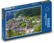 Rakousko - Alpské městečko Puzzle 2000 dílků - 90 x 60 cm