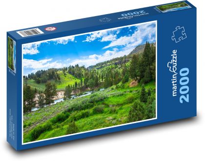 Príroda, rieka - Puzzle 2000 dielikov, rozmer 90x60 cm 