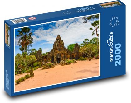 Kambodža - Ta Prohm - Puzzle 2000 dílků, rozměr 90x60 cm