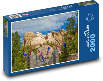 USA - Mount Rushmore - Puzzle 2000 dílků, rozměr 90x60 cm