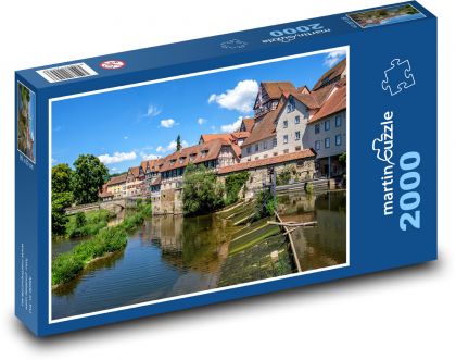 Německo - hrázděné domy - Puzzle 2000 dílků, rozměr 90x60 cm