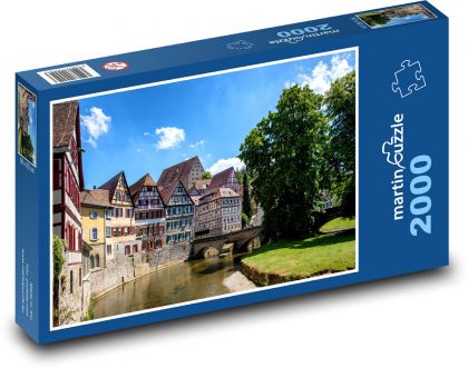 Německo - historické domy - Puzzle 2000 dílků, rozměr 90x60 cm