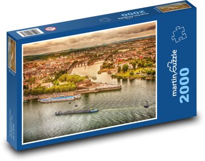 Německo - Koblenz - Puzzle 2000 dílků, rozměr 90x60 cm