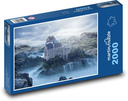 Fantazie, hrad Neuschwanstein - Puzzle 2000 dílků, rozměr 90x60 cm