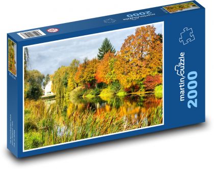 Jesień, jezioro - Puzzle 2000 elementów, rozmiar 90x60 cm