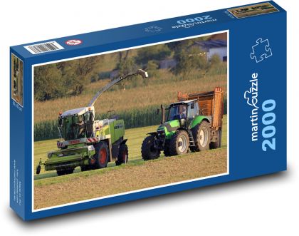 Combine harvester, tractor, harvest - Puzzle 2000 pieces, size 90x60 cm