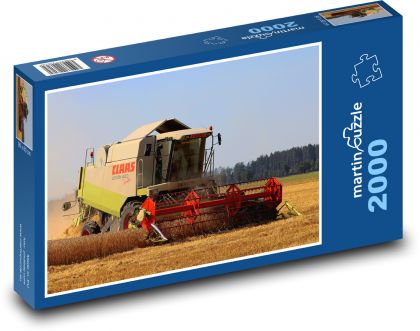 Kombajn na poli - Puzzle 2000 dielikov, rozmer 90x60 cm 