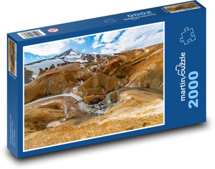 Sopka na Islande - Puzzle 2000 dielikov, rozmer 90x60 cm 
