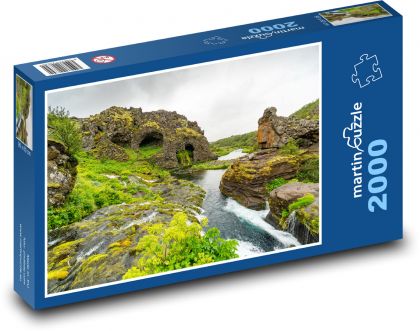 Island - príroda - Puzzle 2000 dielikov, rozmer 90x60 cm 