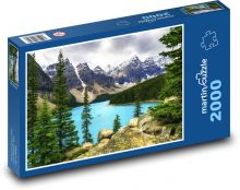 Švýcarsko - horské jezero Puzzle 2000 - 90x60 cm