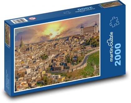 Toledo, východ slunce - Puzzle 2000 dílků, rozměr 90x60 cm