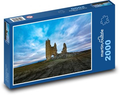 Hrad, ruiny - Puzzle 2000 dílků, rozměr 90x60 cm