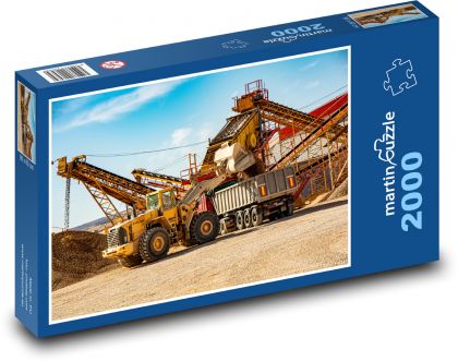 Stavební stroje - puzzle 2000 dílků
