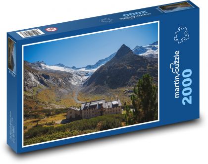 Mountain hut in the valley - Puzzle 2000 pieces, size 90x60 cm 