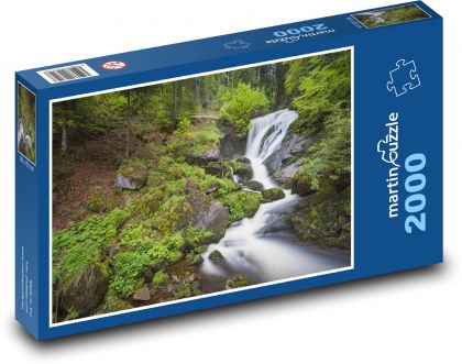 Wasserfall im Wald - Puzzle - 2000 Teile
