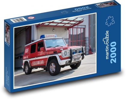 Hasičské auto - Puzzle 2000 dielikov, rozmer 90x60 cm 