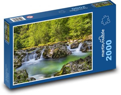 Natur, Fluss, Wasserfall - Puzzle - 2000 Teile