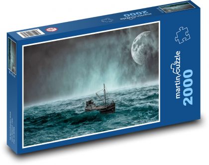 Fantasie - Schiff, Meer, Mond - Puzzle - 2000 Teile