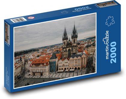 Praga - Rynek Starego Miasta - Puzzle 2000 elementów, rozmiar 90x60 cm