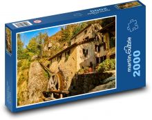 Taliansko - vodný mlyn Puzzle 2000 dielikov - 90 x 60 cm