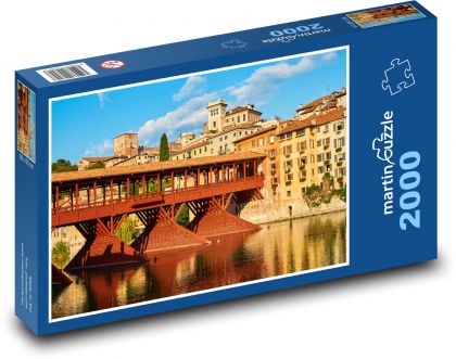 Itálie - Ponte Vecchio - Puzzle 2000 dílků, rozměr 90x60 cm