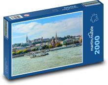 Město, řeka Puzzle 2000 - 90x60 cm