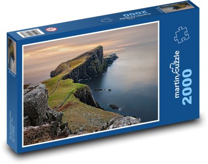 Cliff, lighthouse - Puzzle 2000 pieces, size 90x60 cm 