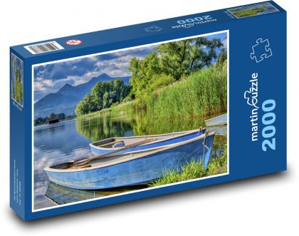 Lake, boats - Puzzle 2000 pieces, size 90x60 cm 