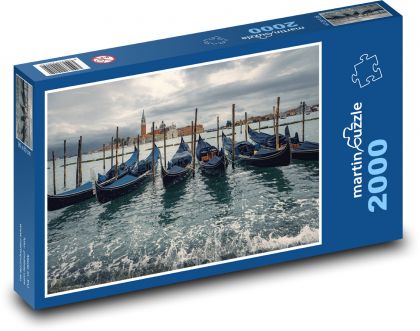 Wenecja - Włochy - Gondole - Puzzle 2000 elementów, rozmiar 90x60 cm