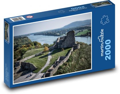Slovensko - hrad, Dunaj - Puzzle 2000 dílků, rozměr 90x60 cm