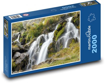 Krajina, vodopády - Puzzle 2000 dílků, rozměr 90x60 cm