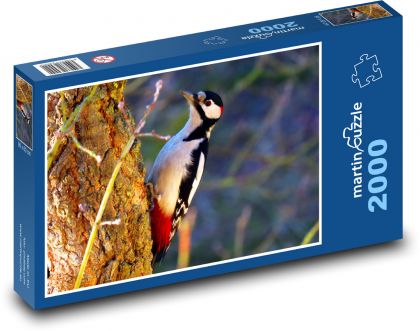 Pták - Datel  - puzzle 2000 dílků