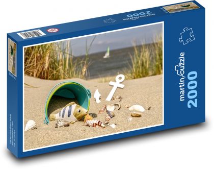 Písek, moře, dovolená - Puzzle 2000 dílků, rozměr 90x60 cm