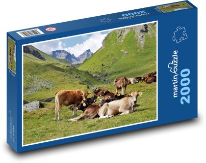 Alps, animals - Puzzle 2000 pieces, size 90x60 cm 