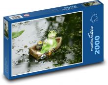 Žabák na loďce Puzzle 2000 dílků - 90 x 60 cm