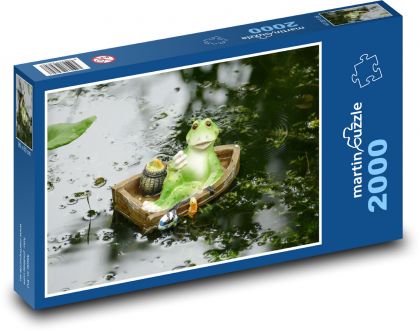 Žabák na loďce - Puzzle 2000 dílků, rozměr 90x60 cm